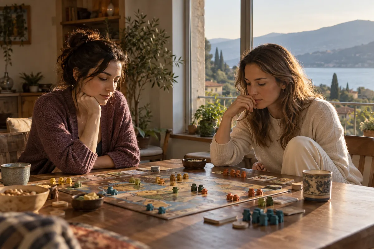 Due donne adulte riflettono su una partita